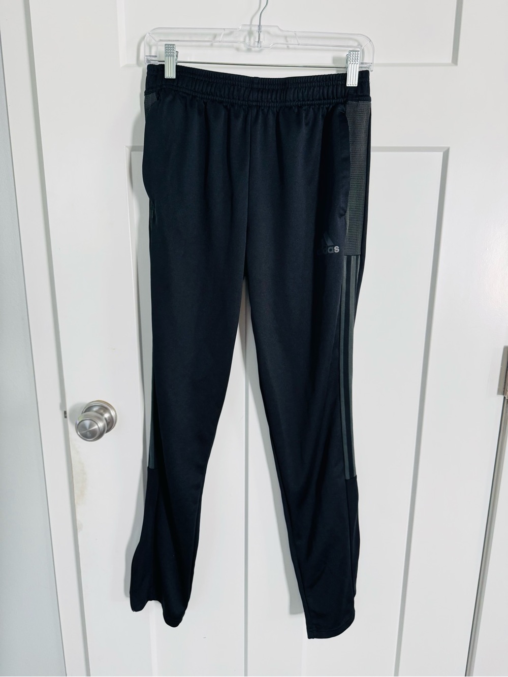 adidas Black Joggers with Subtle Side Stripes